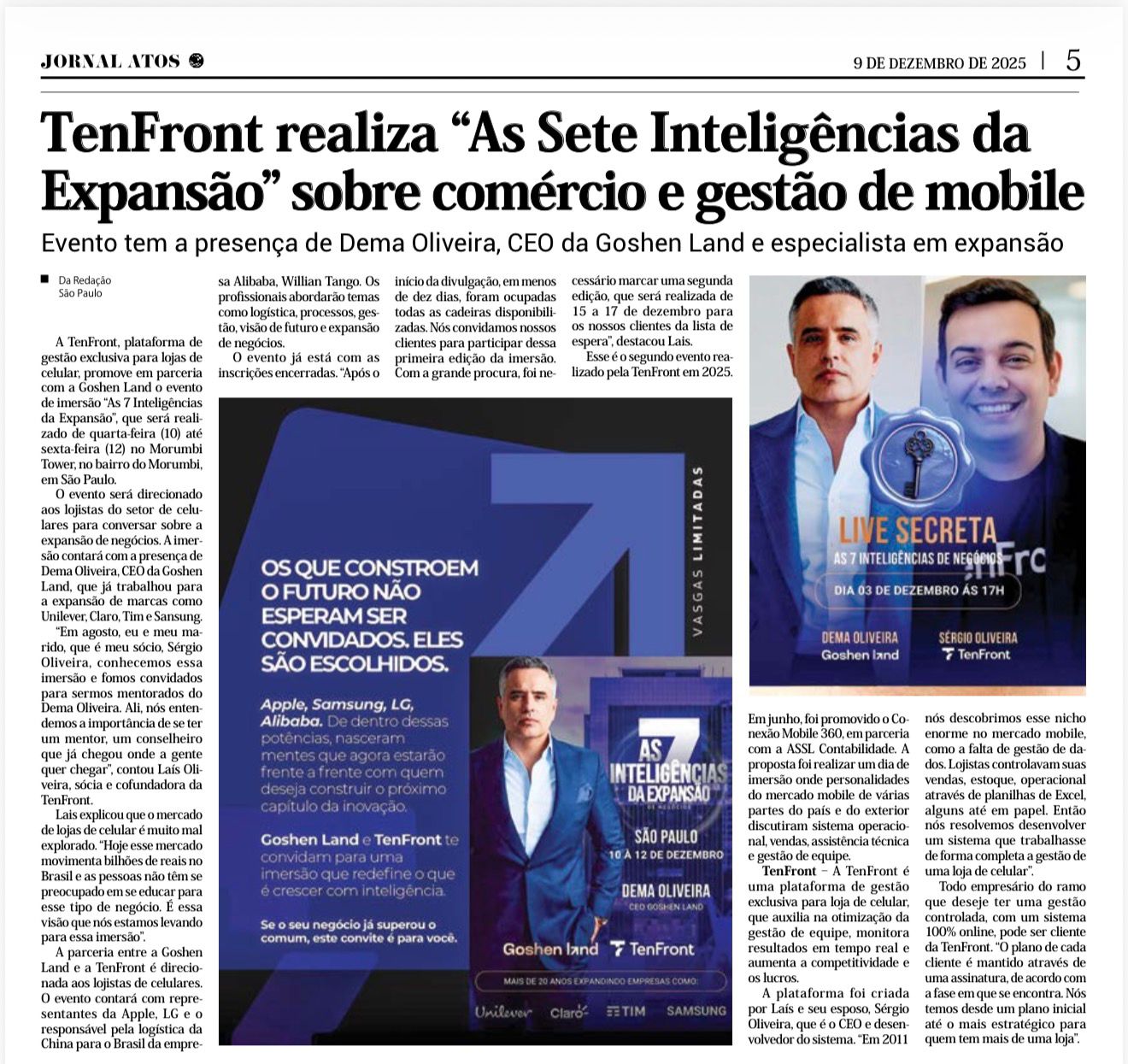 Gestor de loja de celular em treinamento online analisando painel de gestão integrado